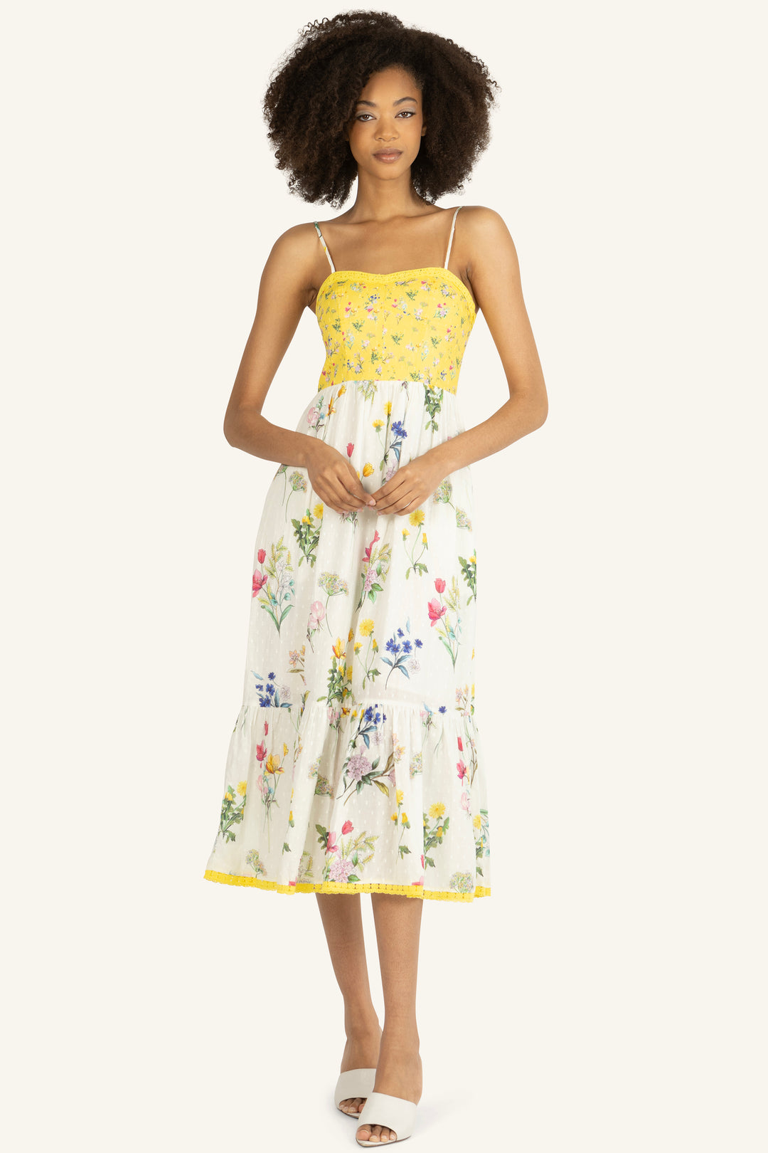 Finley Dress - Cotton Jacquard with Lace Trims