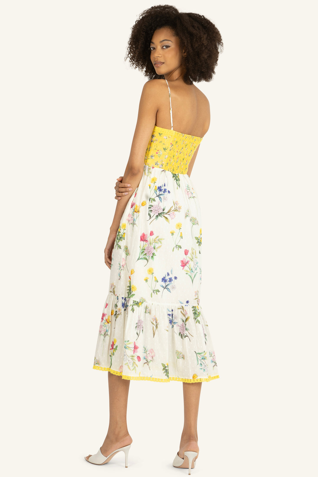 Finley Dress - Cotton Jacquard with Lace Trims