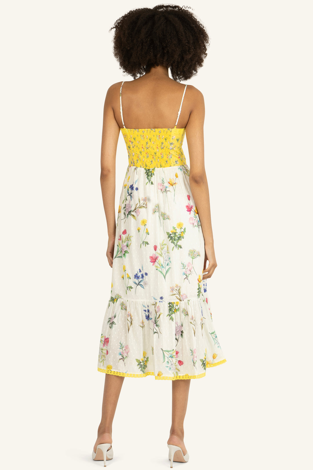 Finley Dress - Cotton Jacquard with Lace Trims