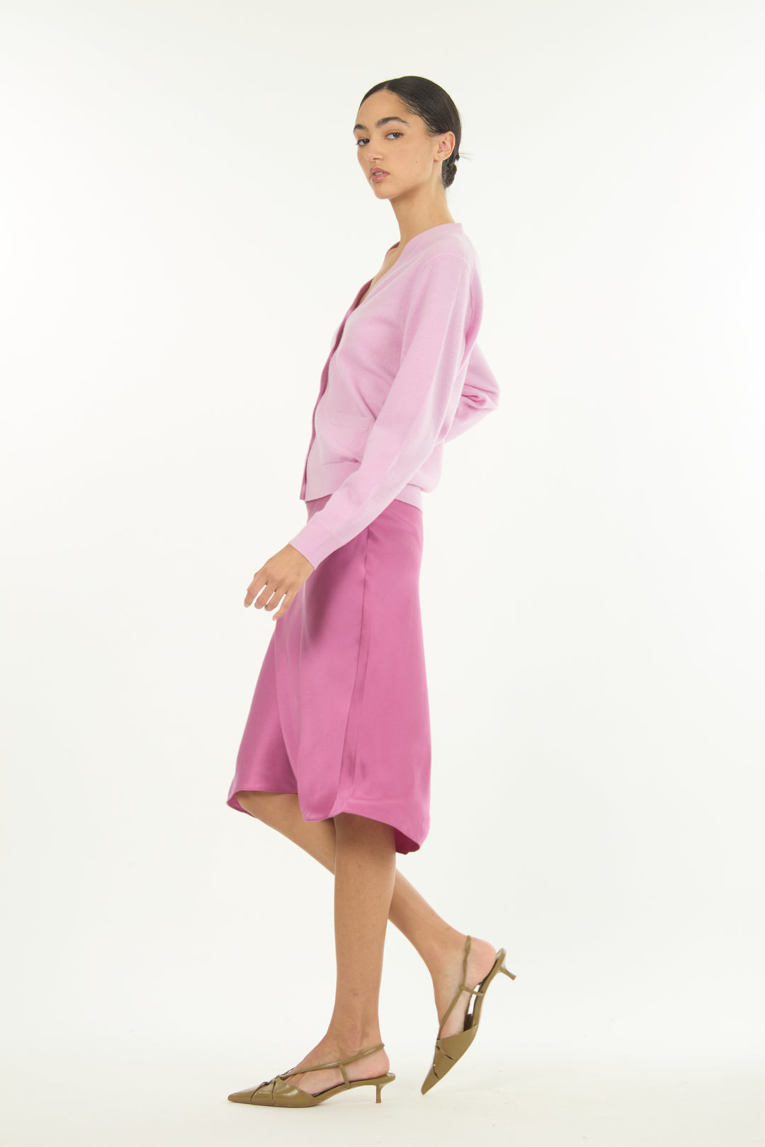 Lainey Midi Skirt - 100% Organic Sand-Washed Silk