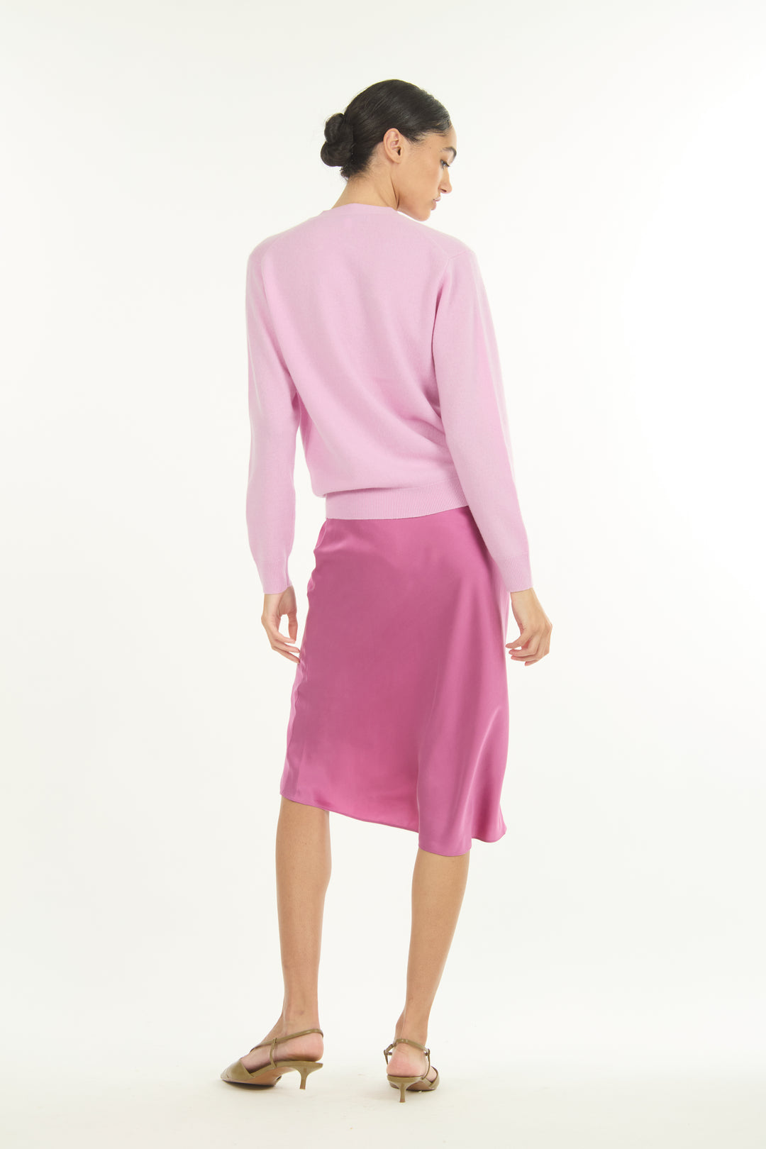 Lainey Midi Skirt - 100% Organic Sand-Washed Silk