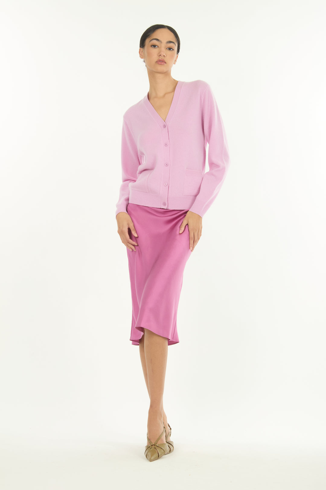 Lainey Midi Skirt - 100% Organic Sand-Washed Silk