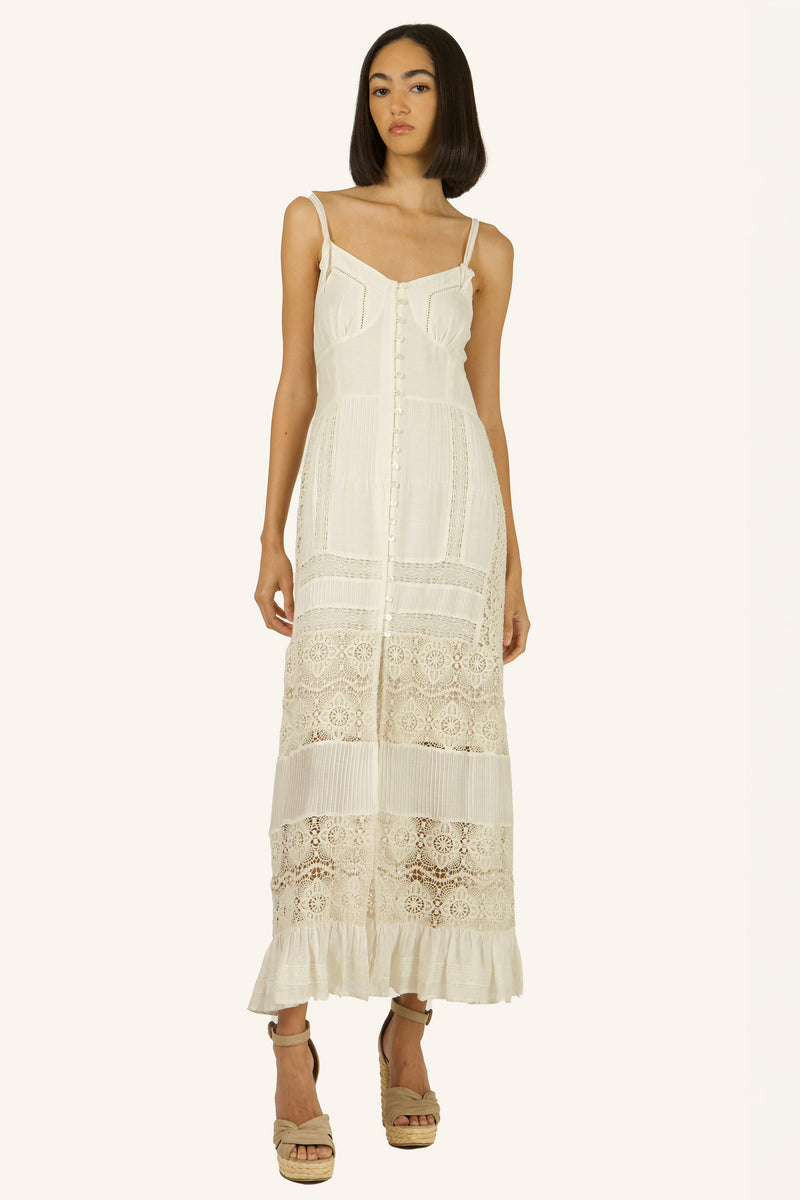 Marina Dress - Cotton Silk with Lace