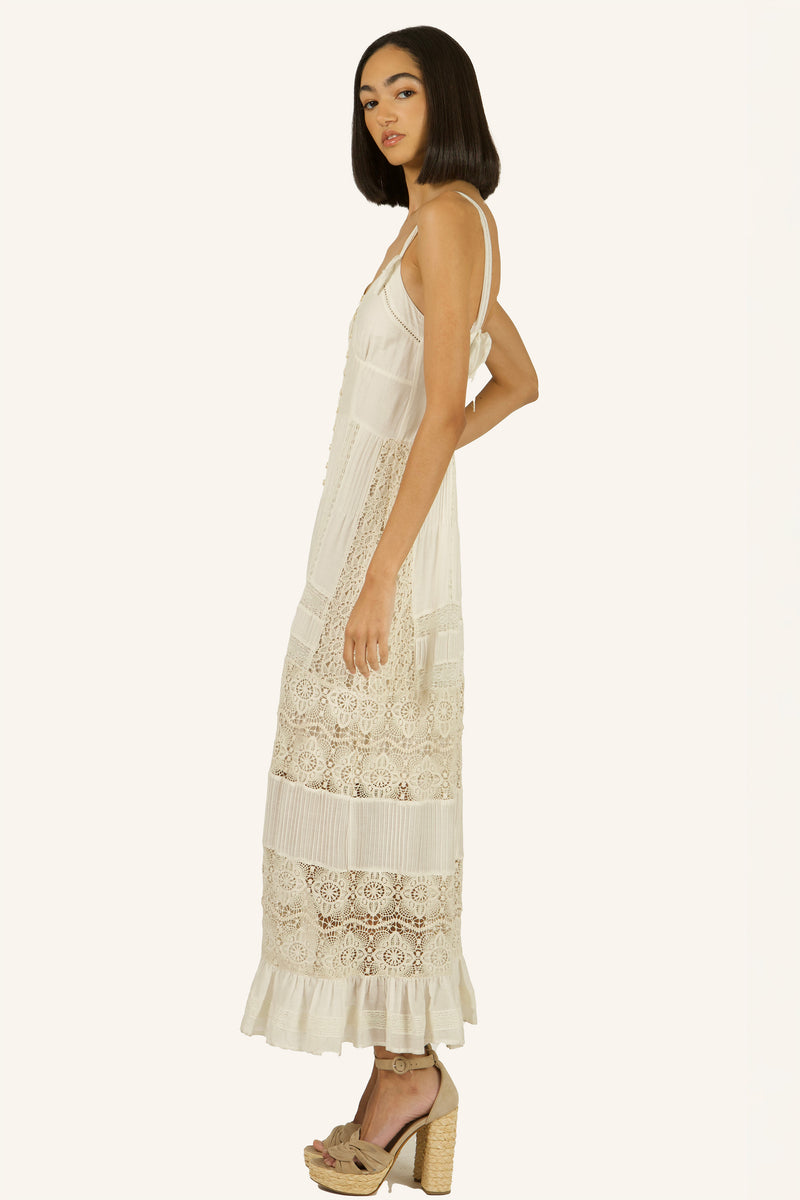 Marina Dress - Cotton Silk with Lace
