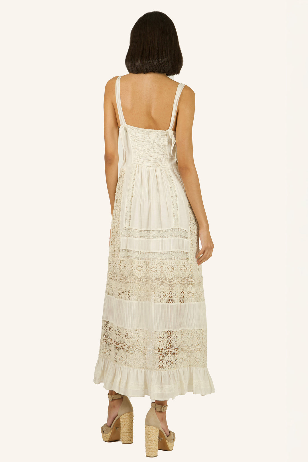Marina Dress - Cotton Silk with Lace