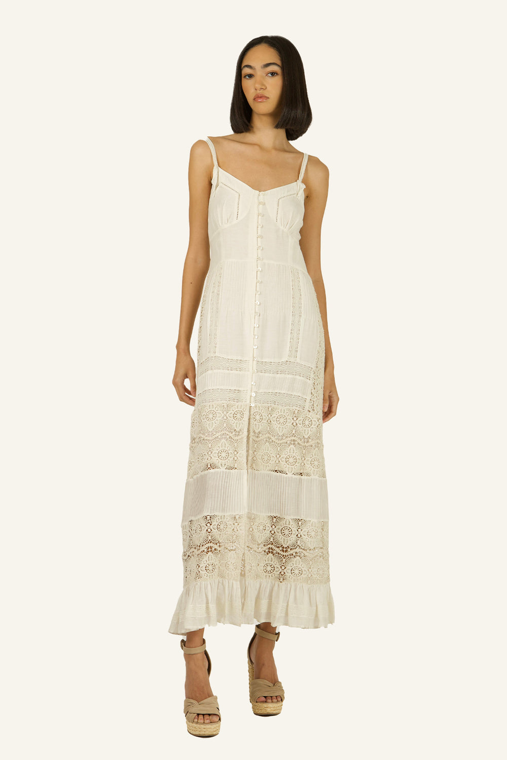 amelia pleated lace dress Self-Portrait Amelia Pleated Lace Midi Dress