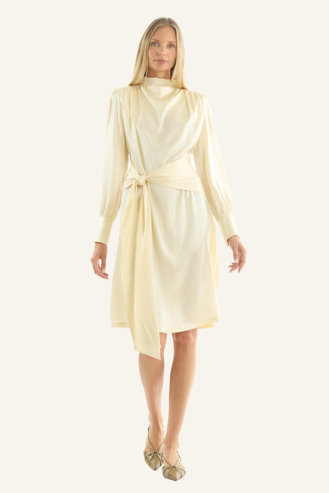 Secret Mission Women's Mina Dress - Ivory/Cream - Size L - Creme Secret Mission Women's Mina Dress - Ivory/Cream - Size L - Creme