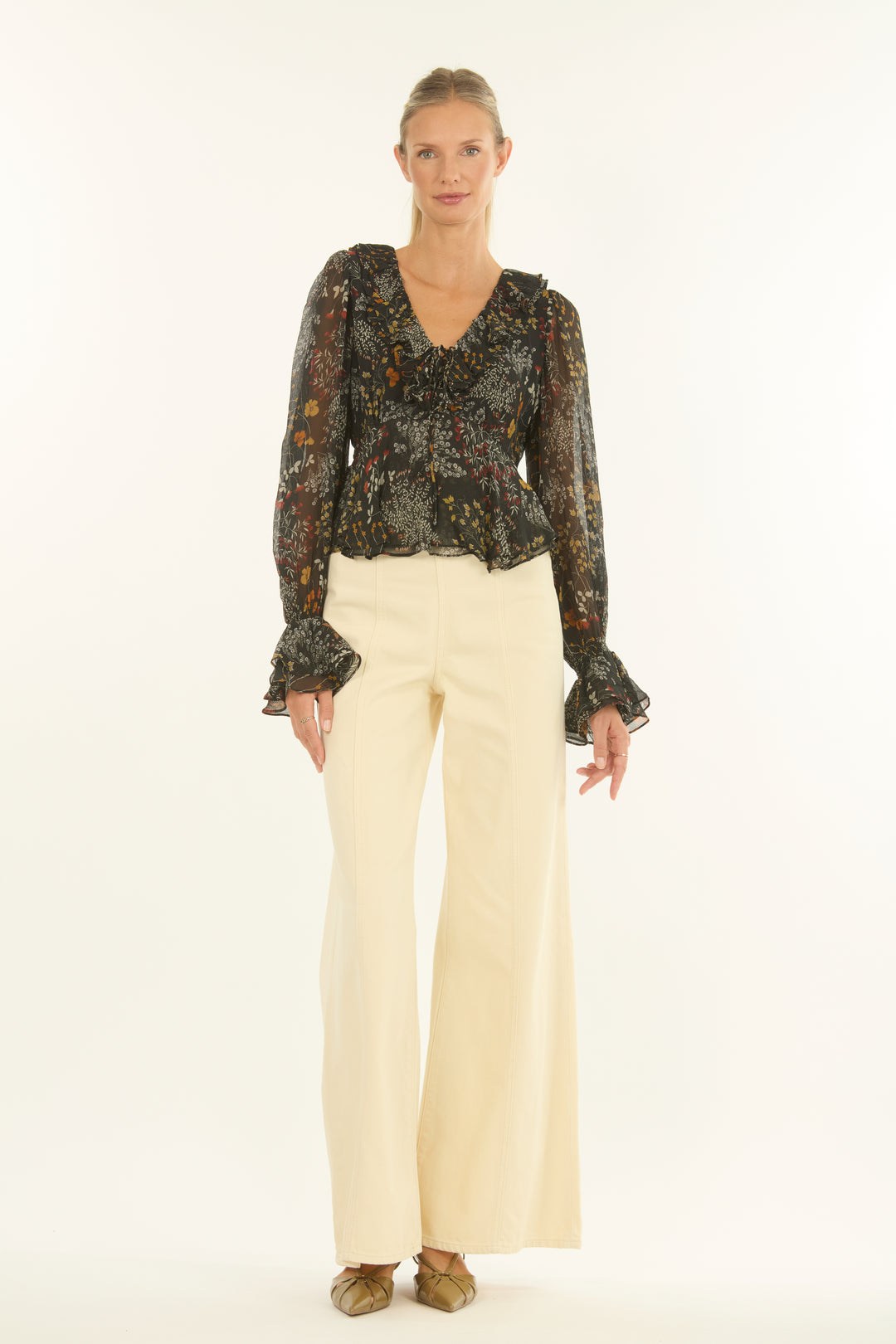 Neveah Top - 100% Organic Silk Chiffon