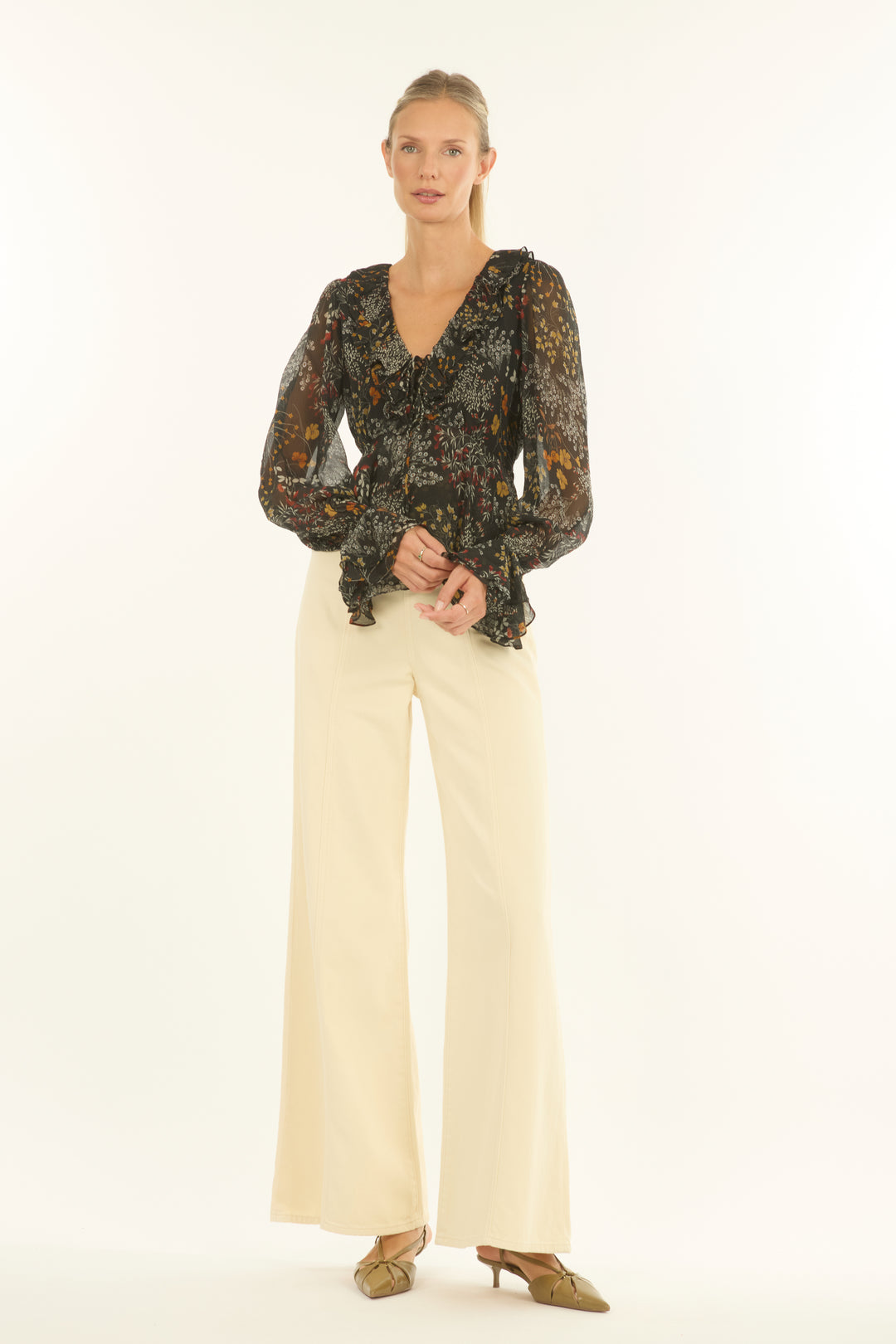 Neveah Top - 100% Organic Silk Chiffon