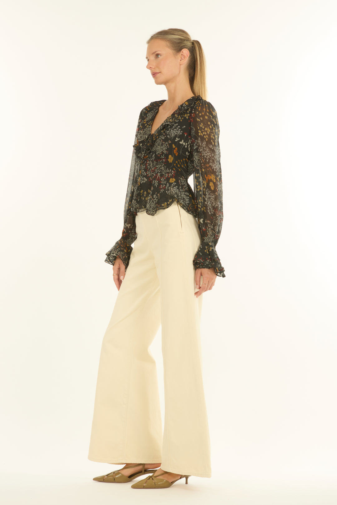 Neveah Top - 100% Organic Silk Chiffon