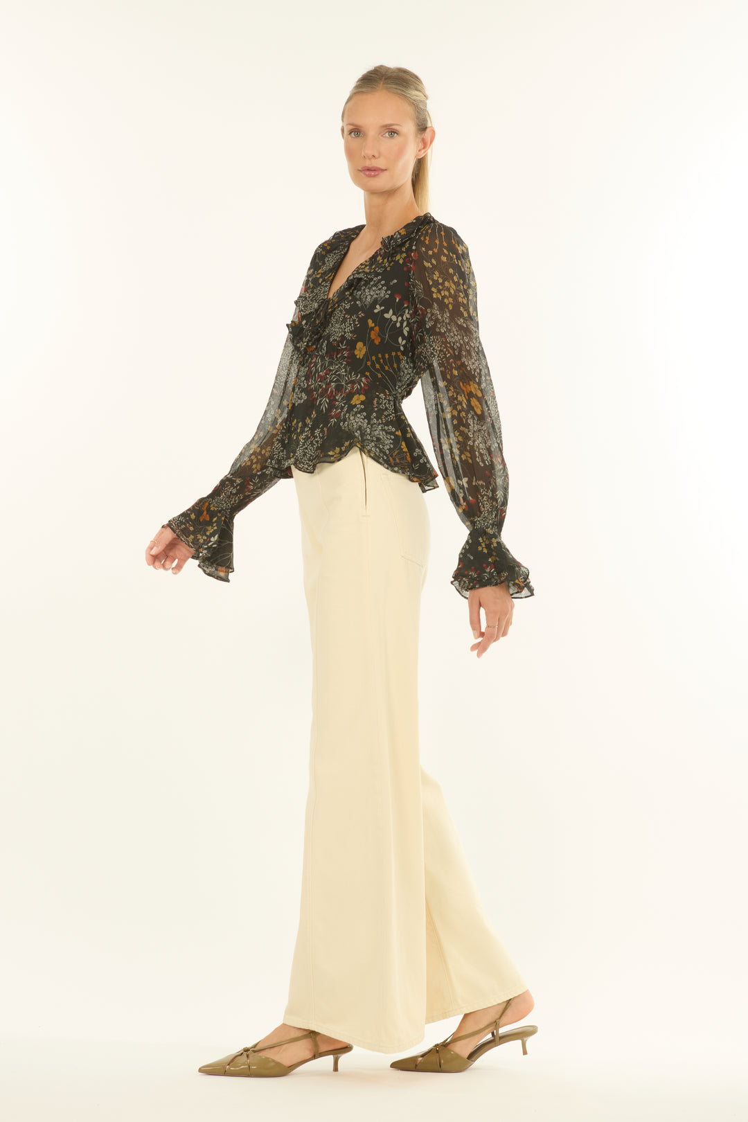 Neveah Top - 100% Organic Silk Chiffon