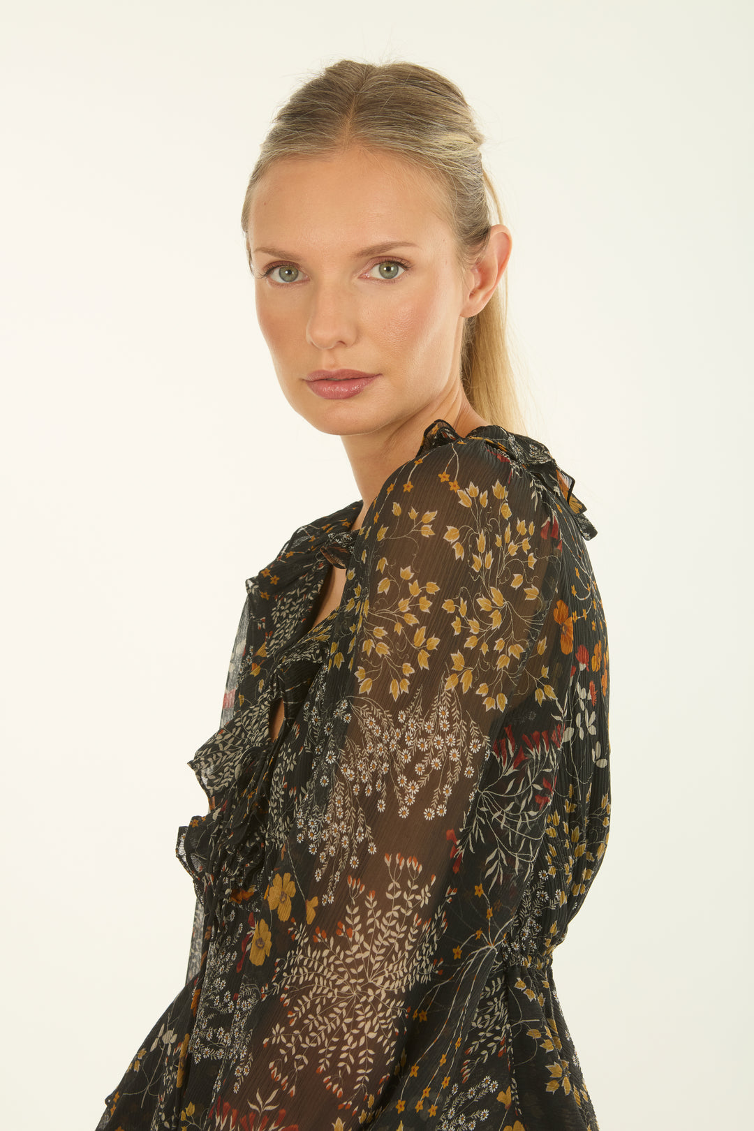 Neveah Top - 100% Organic Silk Chiffon