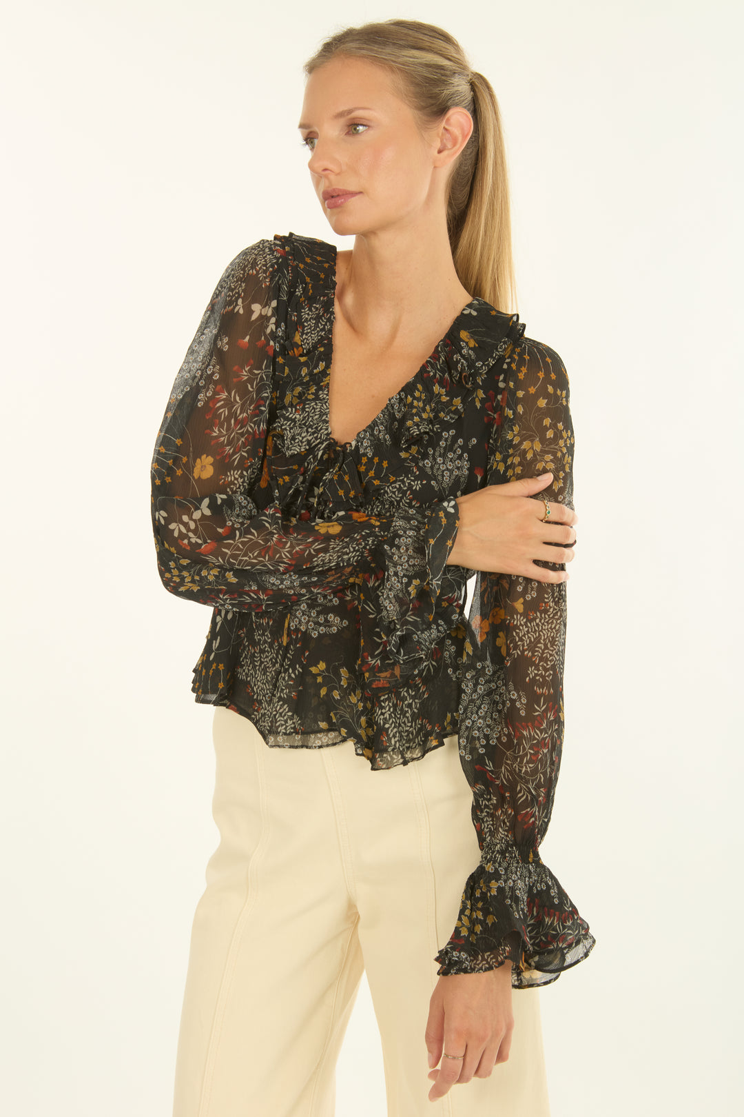 Neveah Top - 100% Organic Silk Chiffon