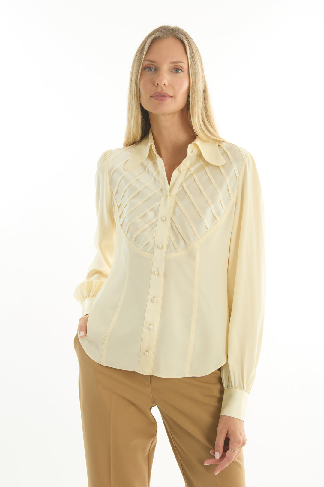 Nila Blouse - 100% Organic Sand-Washed Silk