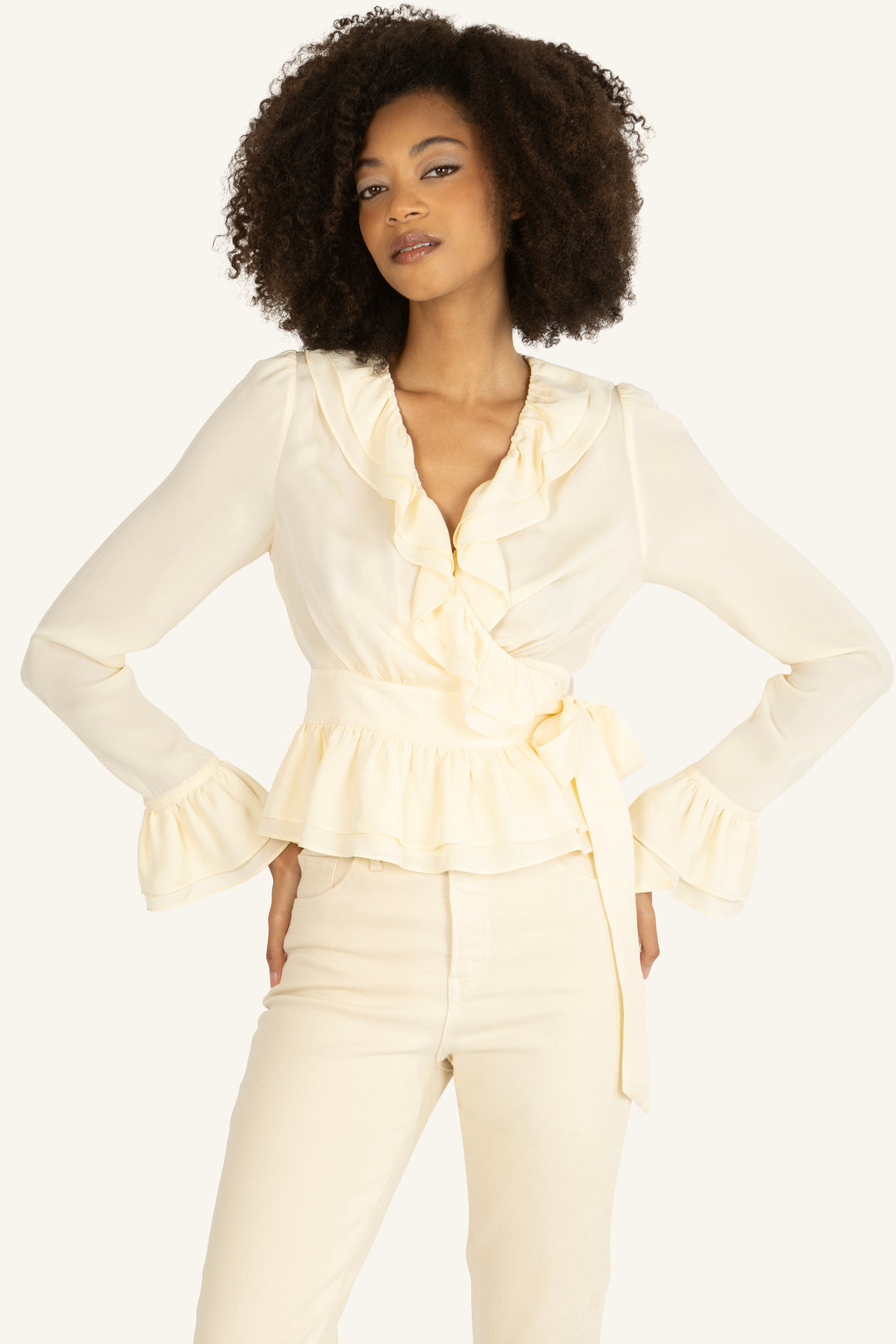 Noelle Blouse - 100% Organic Silk Chiffon