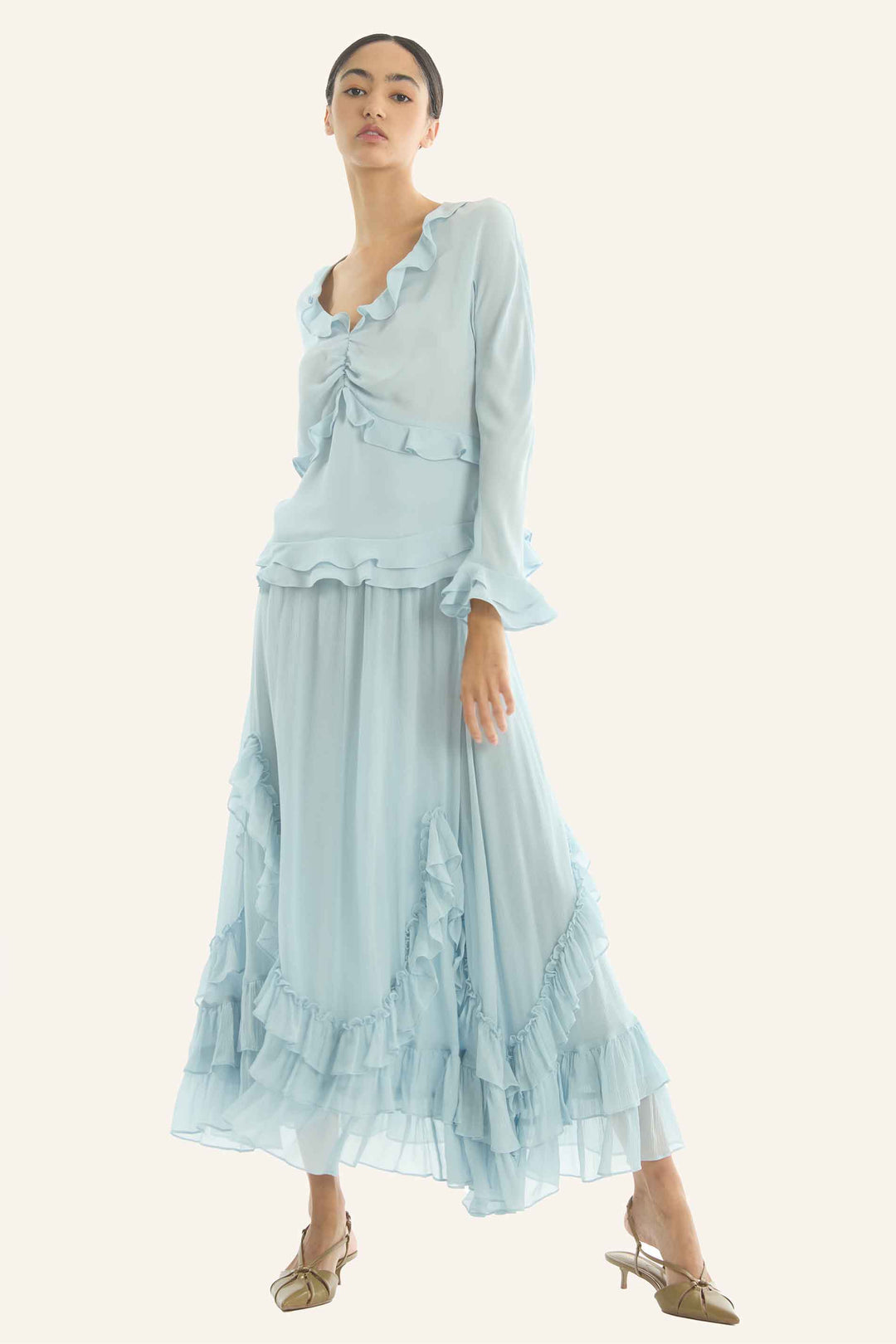 Sander Blouse - 100% Organic Silk Crepe Georgette