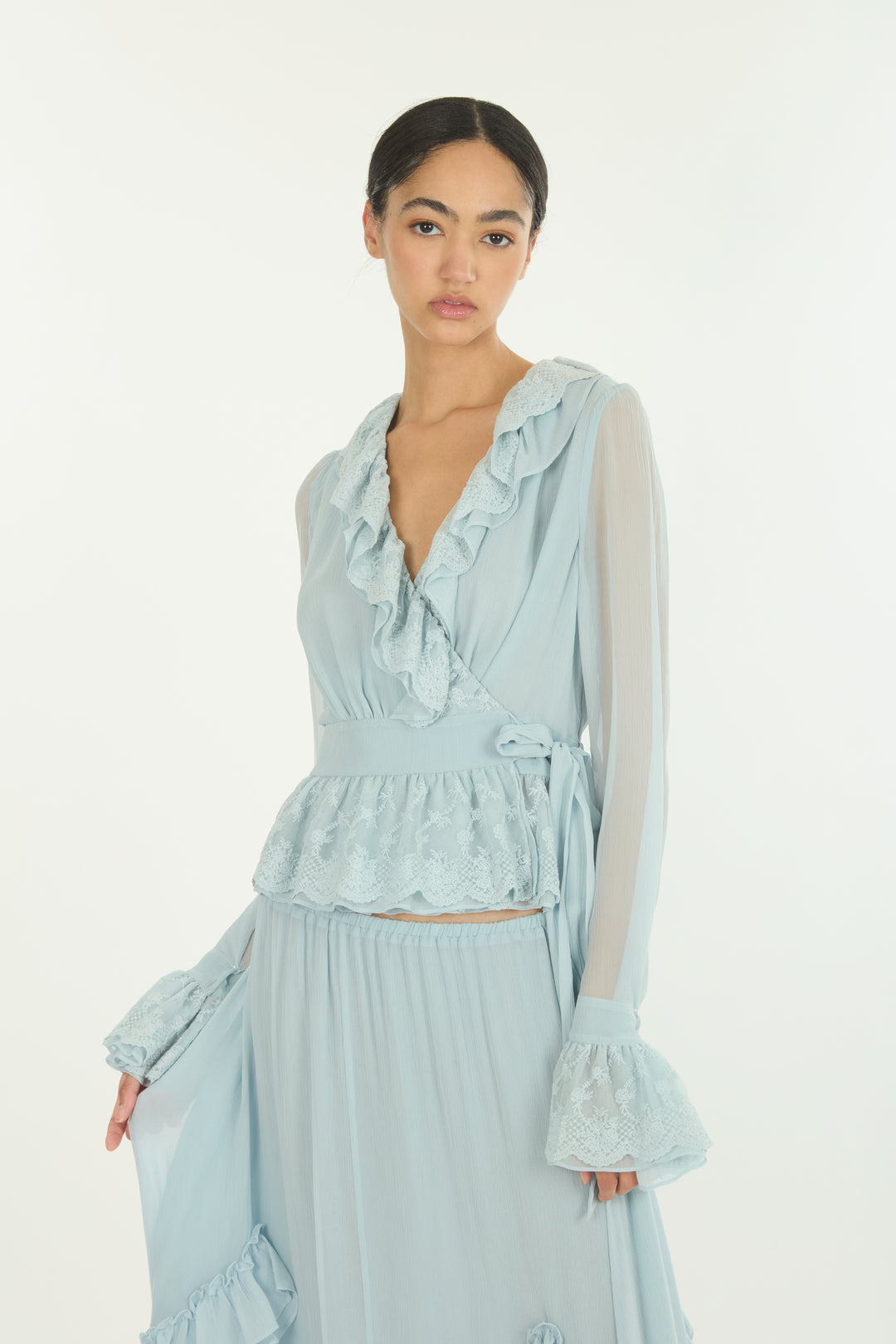 Poet Blouse - 100% Organic Silk Chiffon