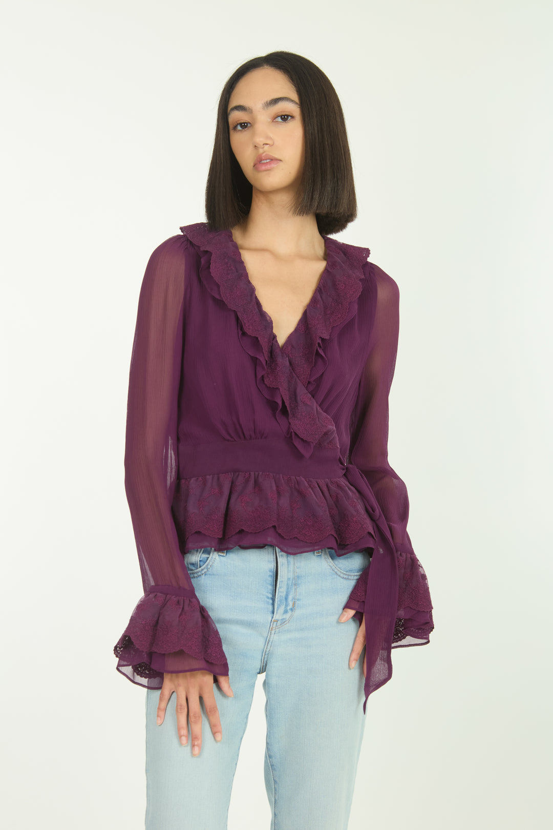 Poet Blouse - 100% Organic Silk Chiffon