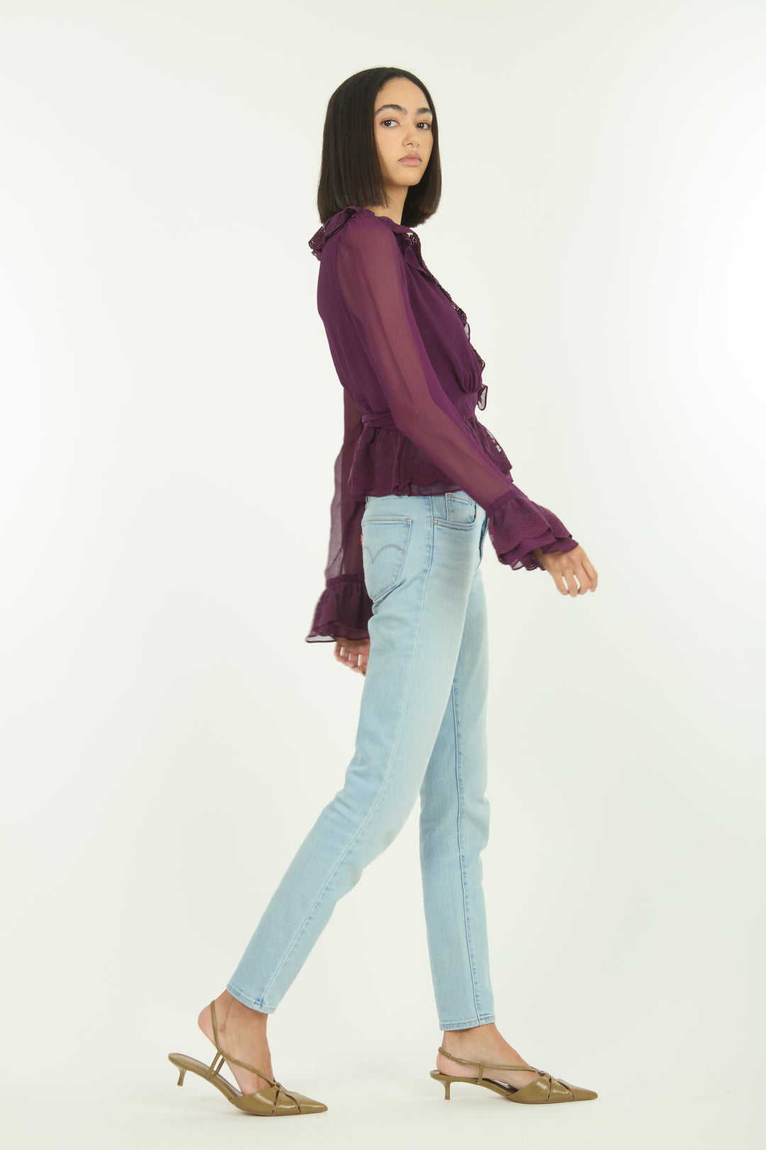 Poet Blouse - 100% Organic Silk Chiffon