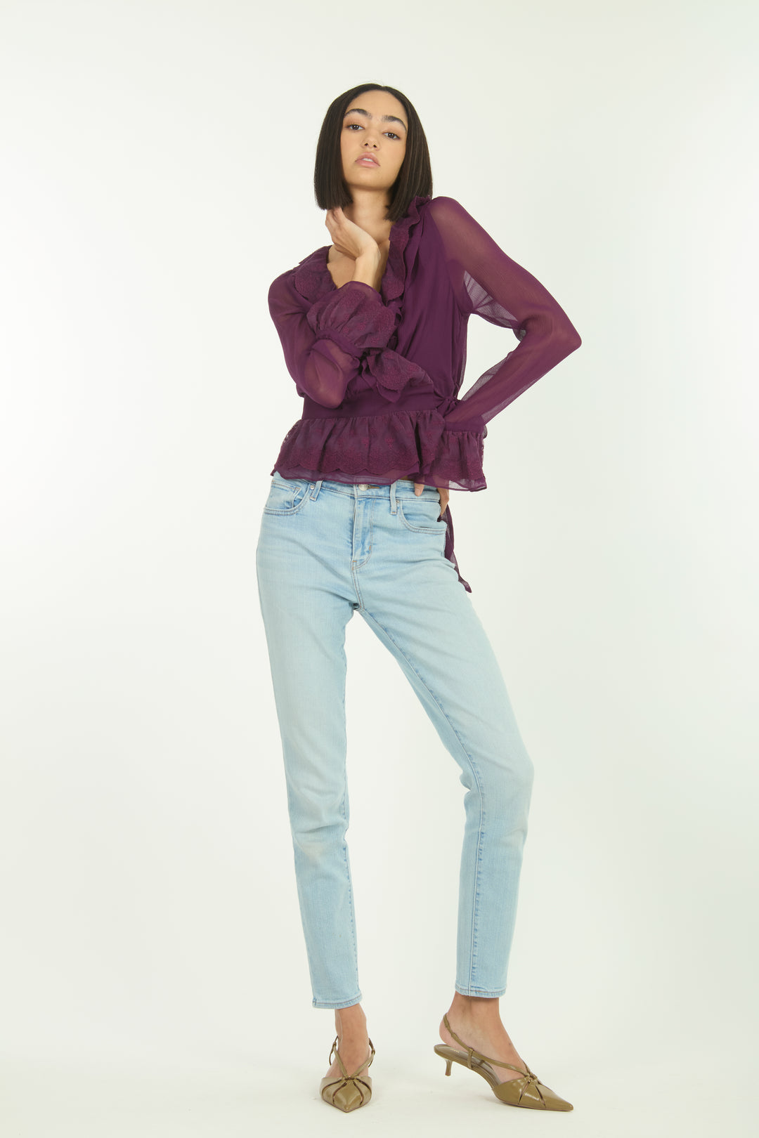 Poet Blouse - 100% Organic Silk Chiffon