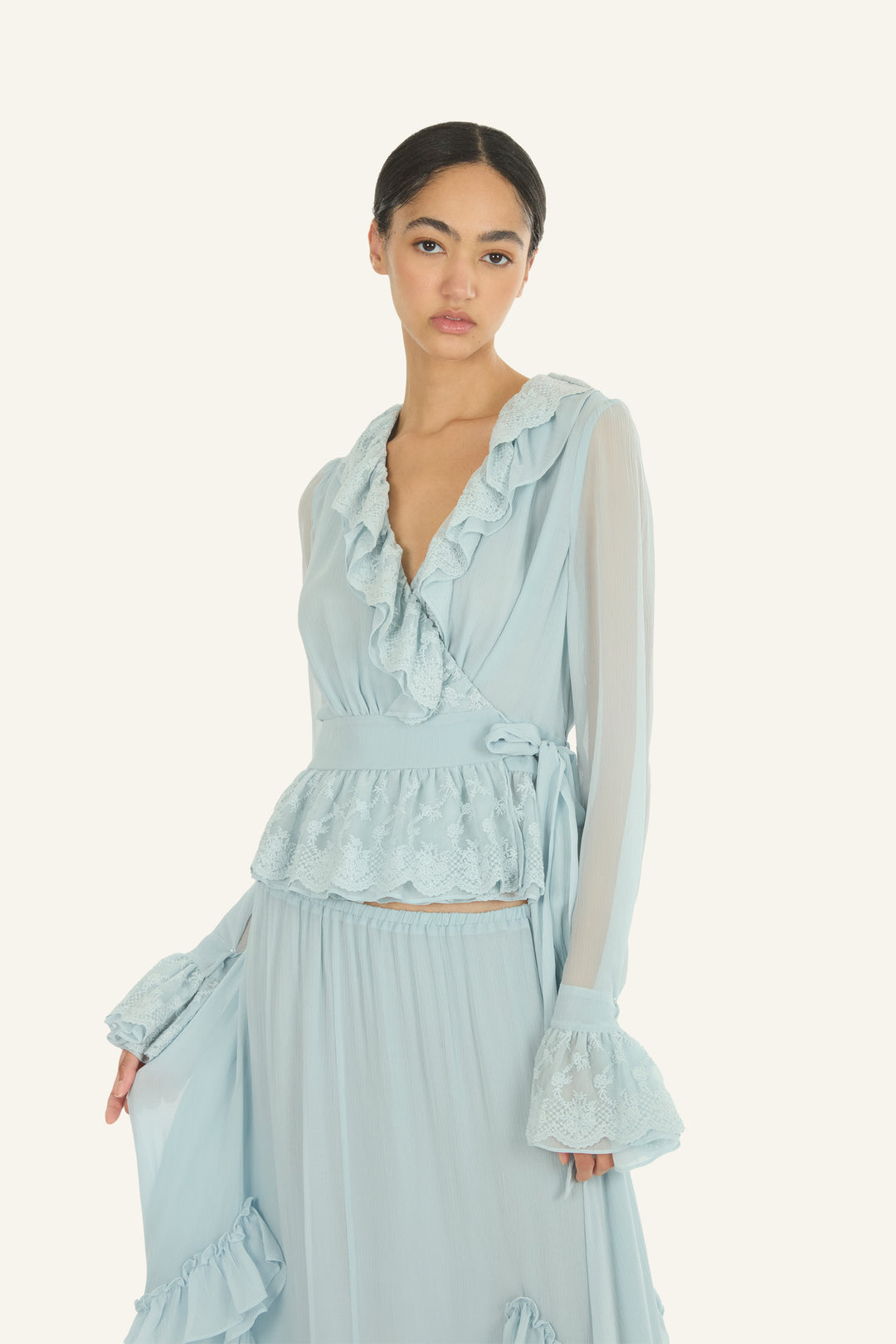 Poet Blouse - 100% Organic Silk Chiffon
