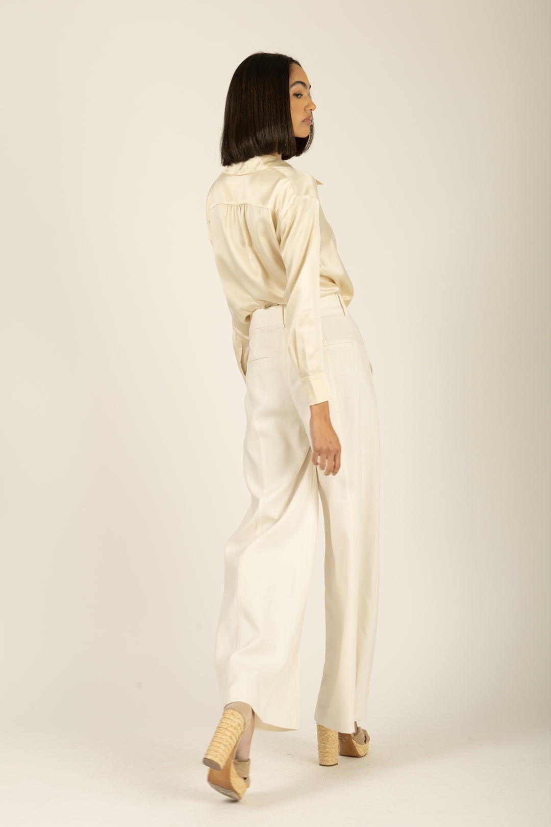 Rae Top - Antique Creme - 100% Organic Sand-Washed Silk