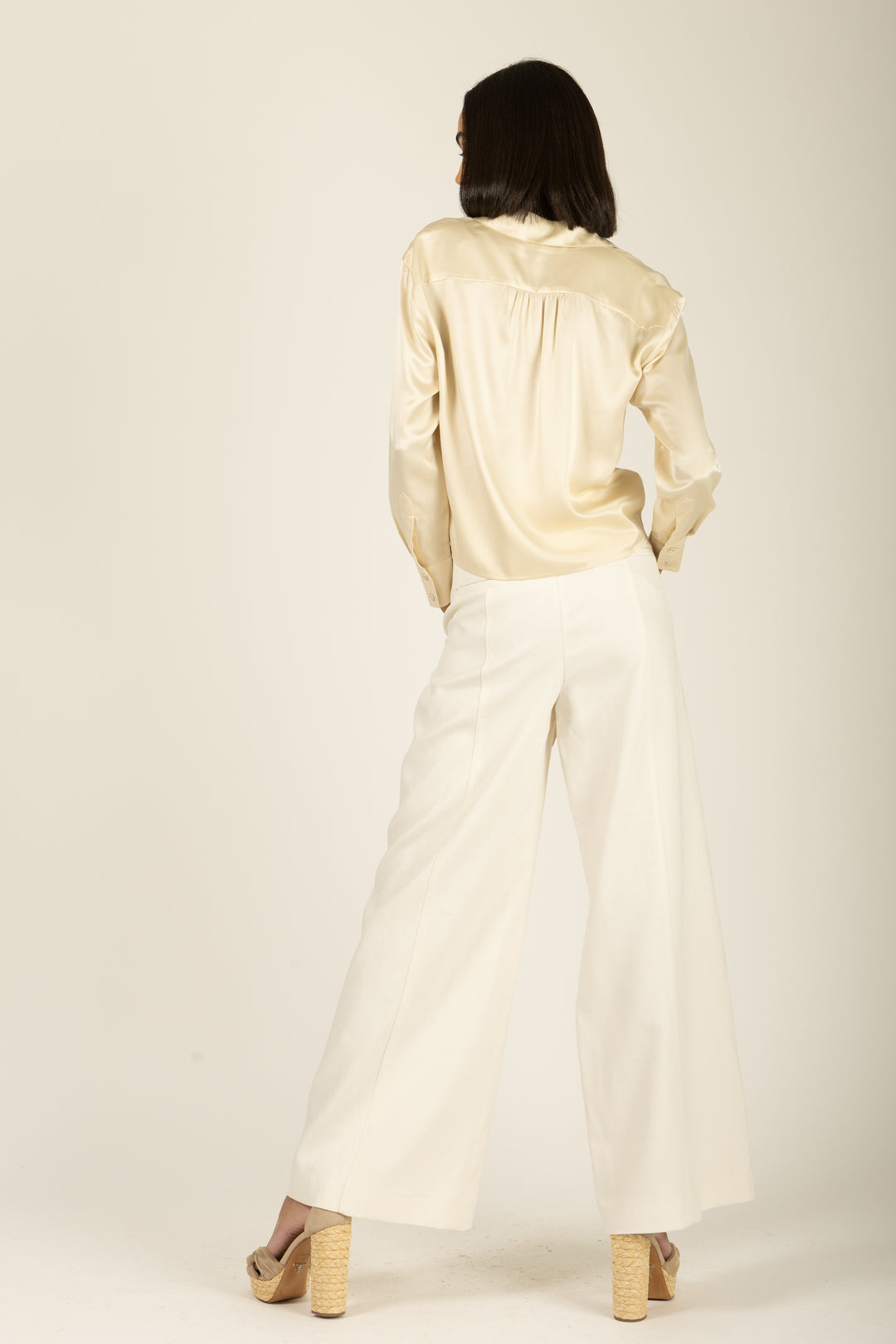 Rae Top - Antique Creme - 100% Organic Sand-Washed Silk