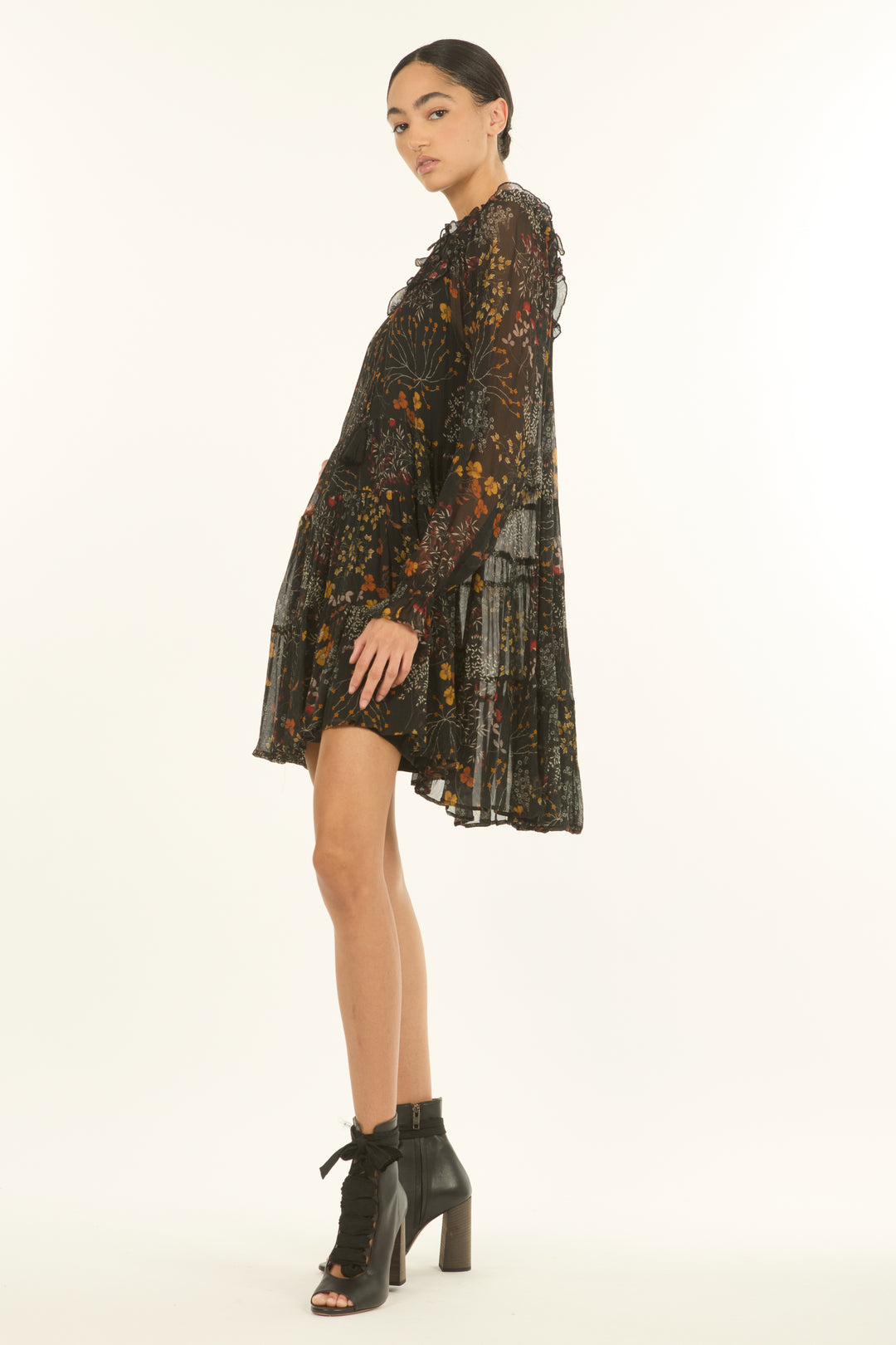 Roan Mini Dress - 100% Organic Silk Chiffon