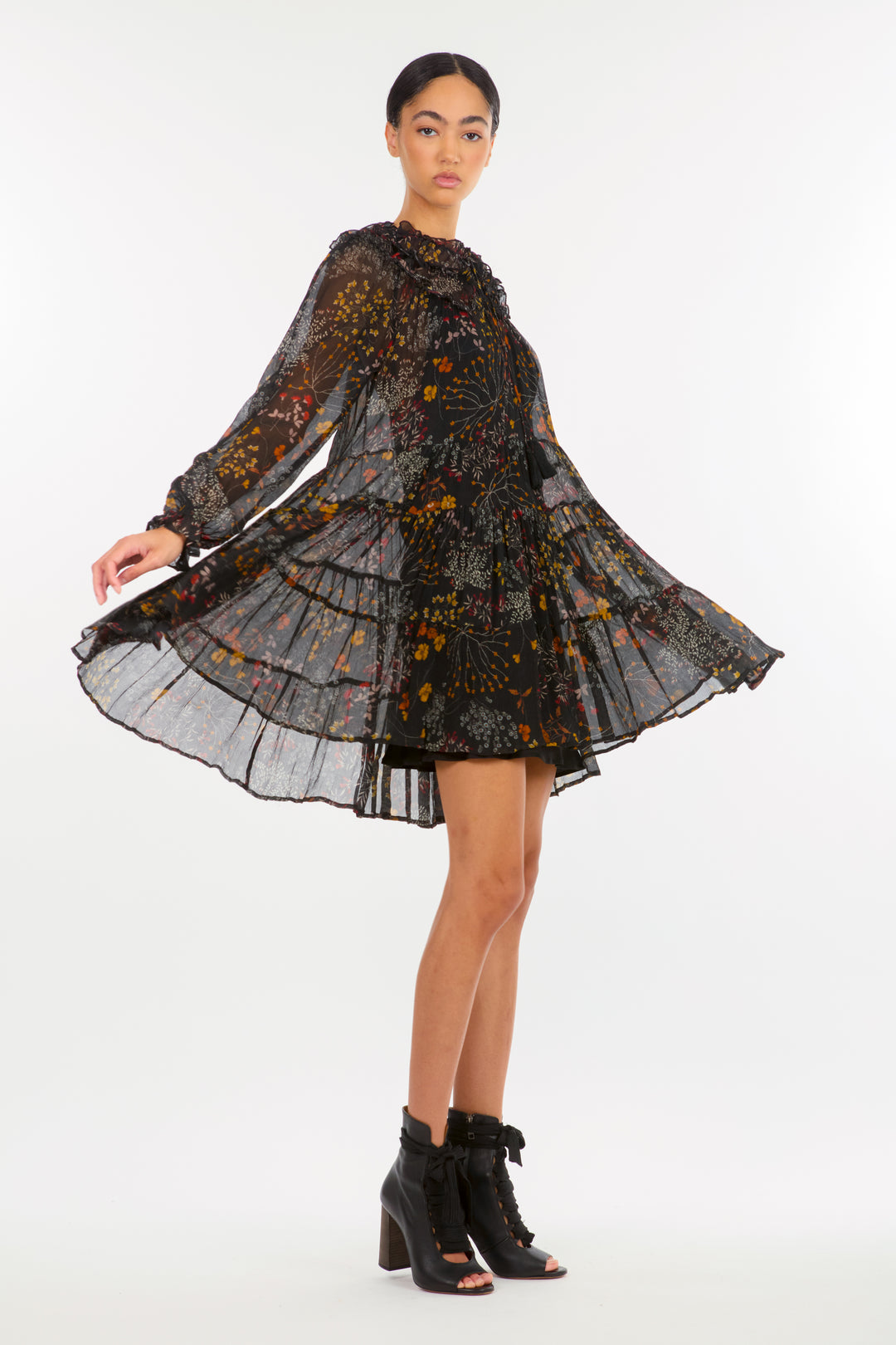 Roan Mini Dress - 100% Organic Silk Chiffon