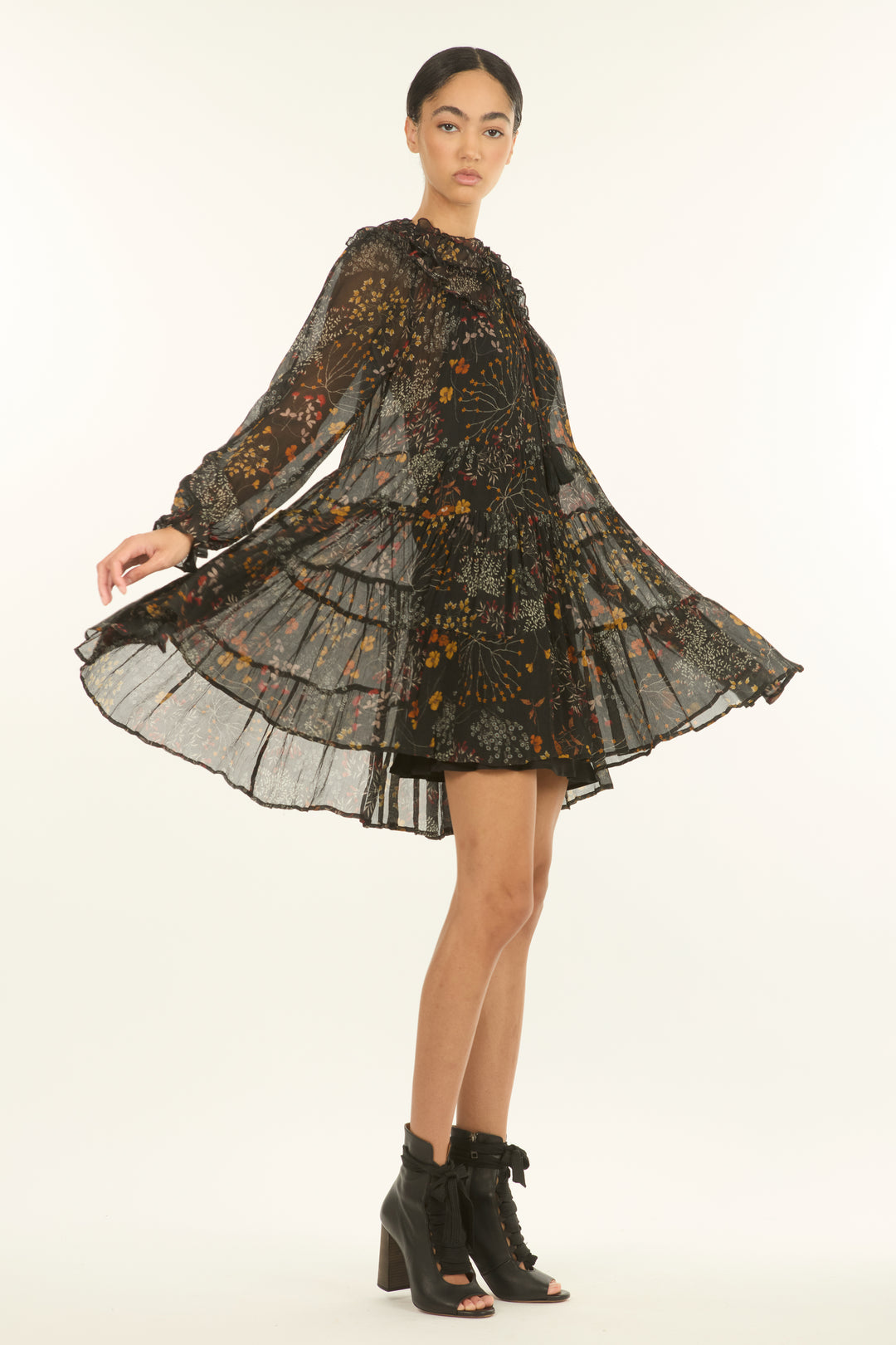 Roan Mini Dress - 100% Organic Silk Chiffon