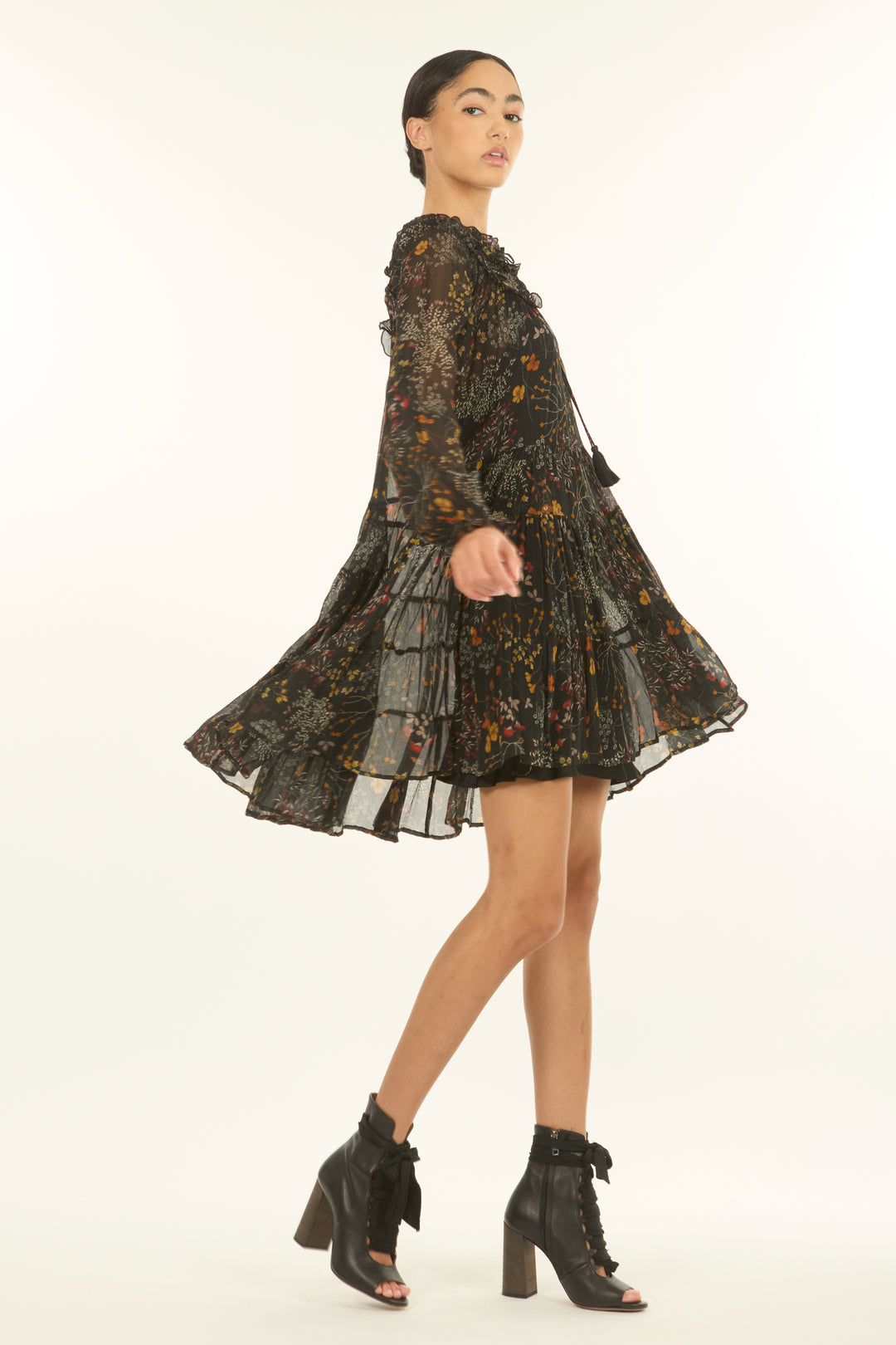 Roan Mini Dress - 100% Organic Silk Chiffon