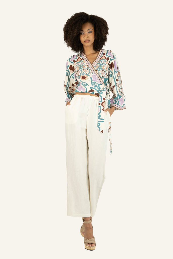 Ellana Pant - Silk Linen – SECRET MISSION BOUTIQUE