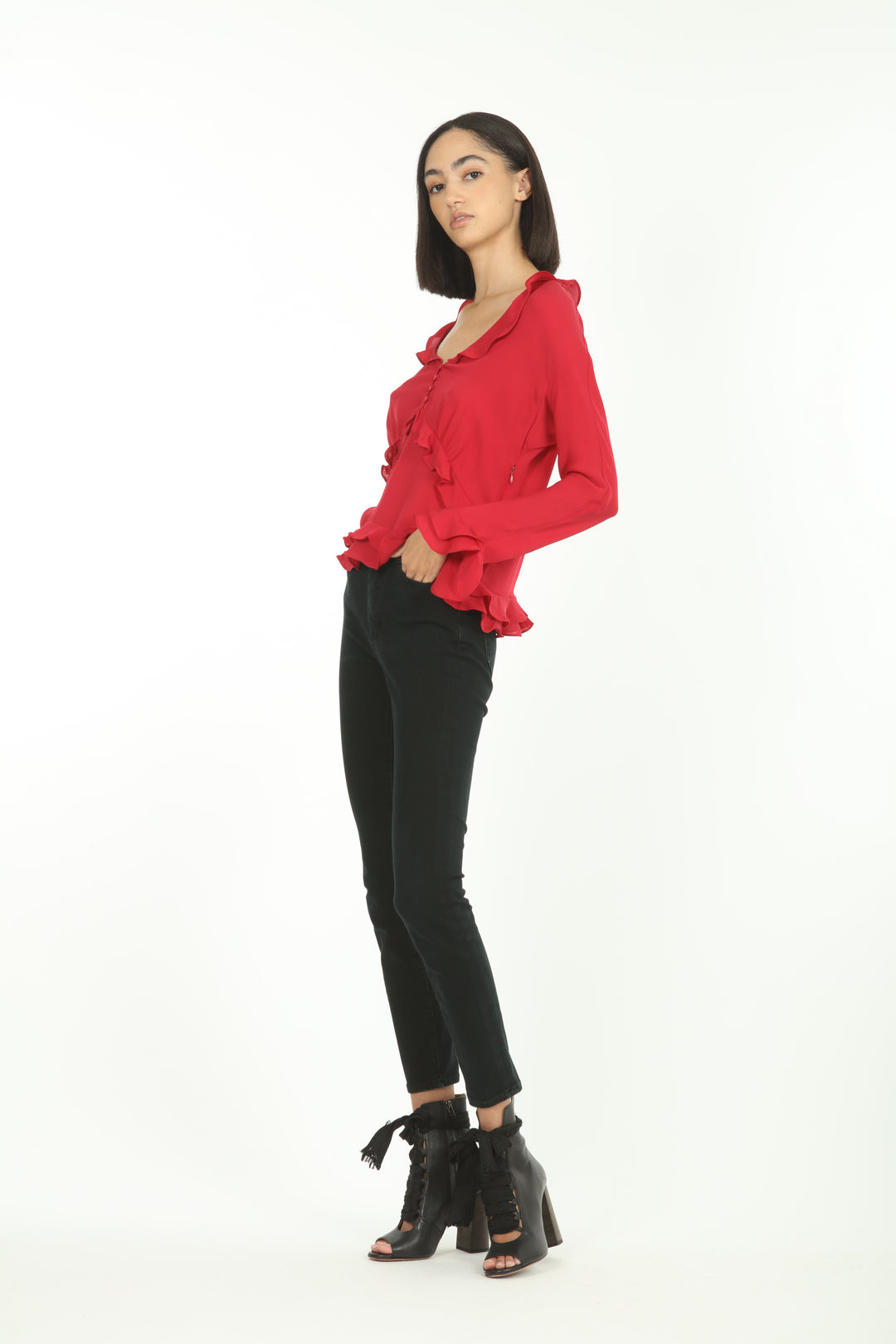 Sander Blouse - 100% Organic Silk Crepe Georgette