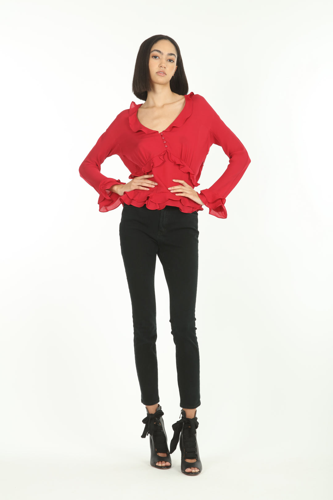 Sander Blouse - 100% Organic Silk Crepe Georgette