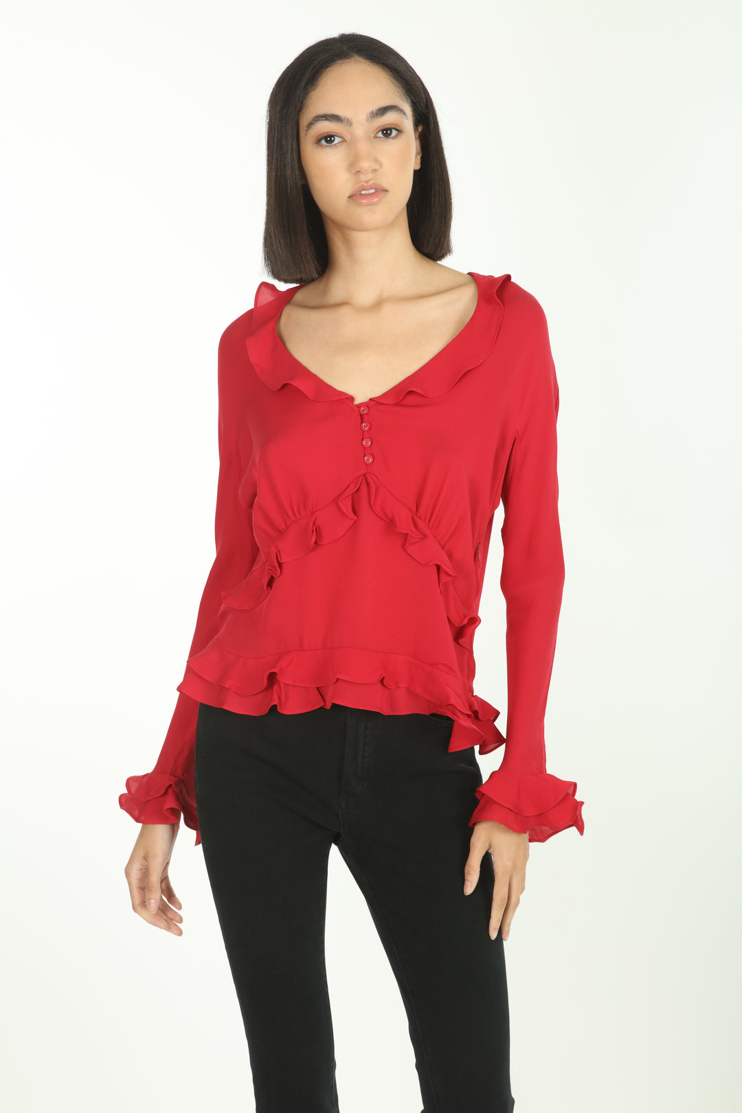 Sander Blouse - 100% Organic Silk Crepe Georgette