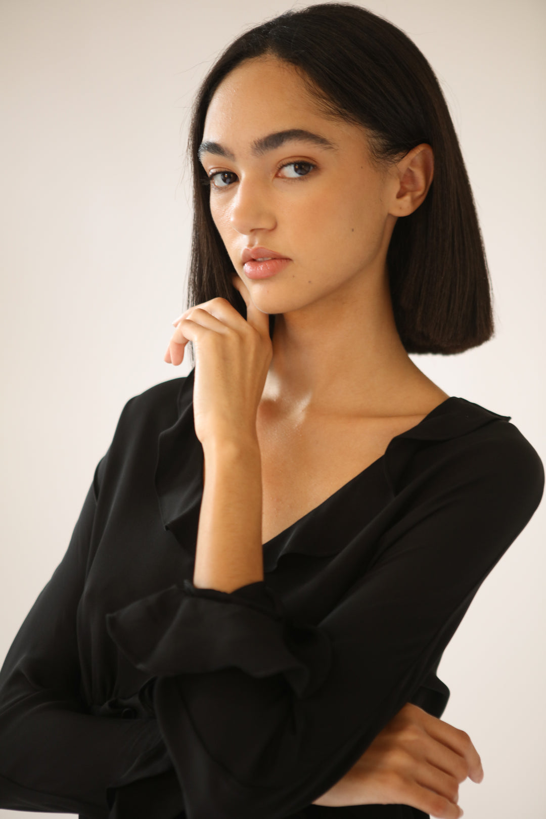 Sander Blouse - 100% Organic Silk Crepe Georgette