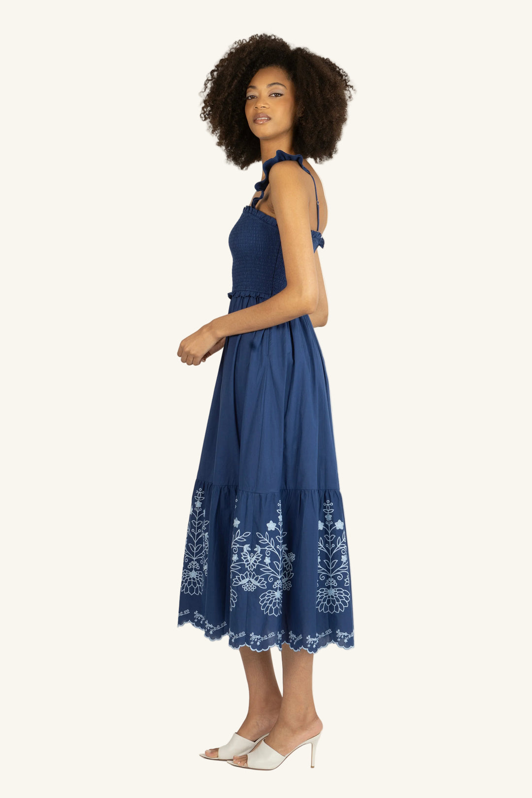 Terin Dress - Cotton Voile with Embroidery