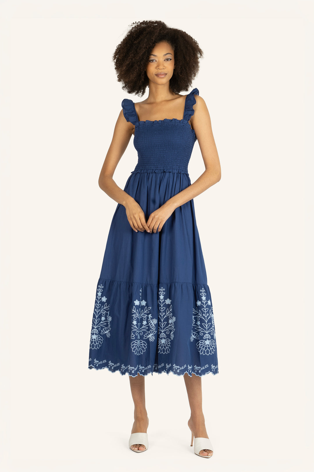 Terin Dress - Cotton Voile with Embroidery