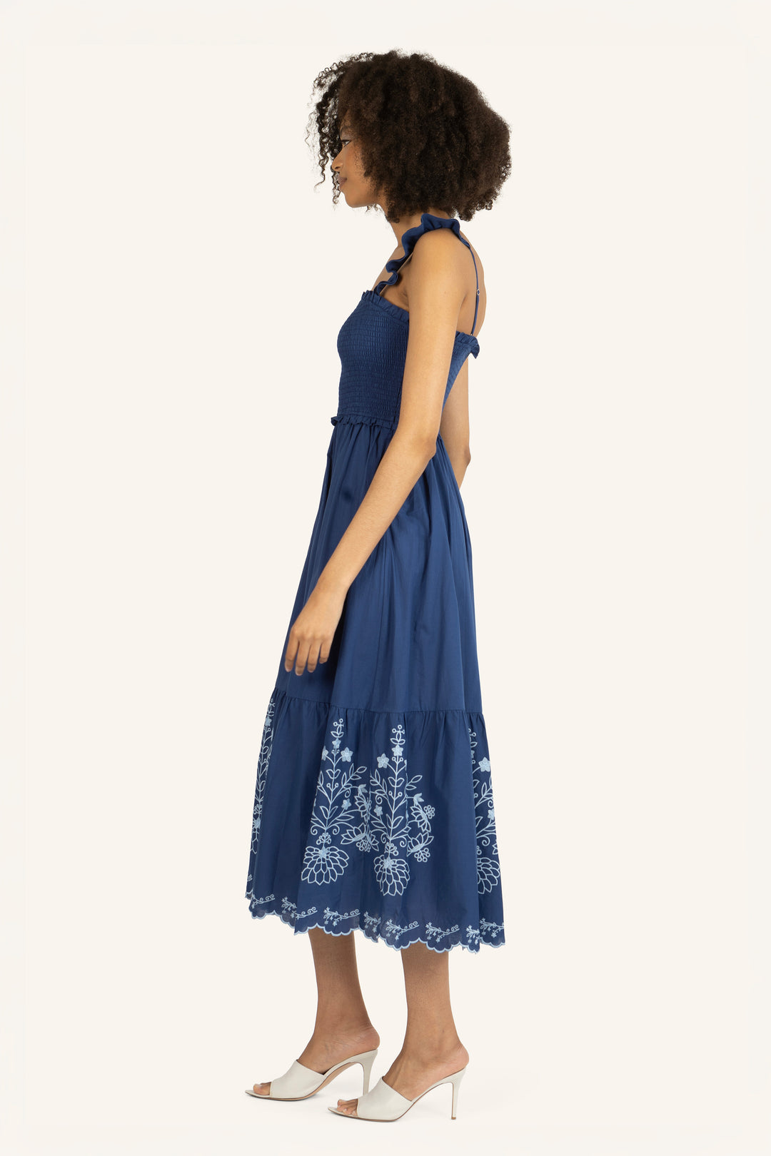 Terin Dress - Cotton Voile with Embroidery