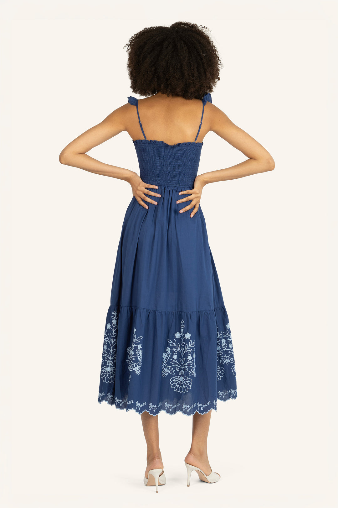 Terin Dress - Cotton Voile with Embroidery