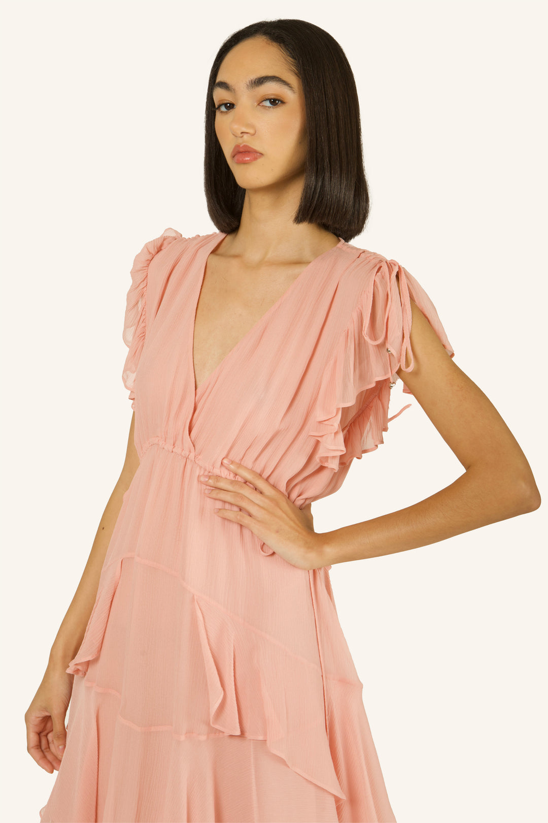 Thea Dress - 100% Silk Crinkle Chiffon
