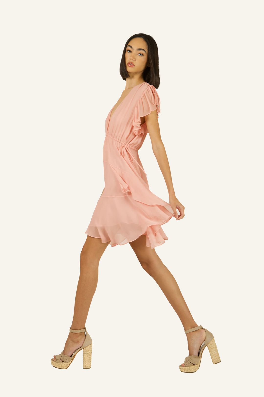 Thea Dress - 100% Silk Crinkle Chiffon
