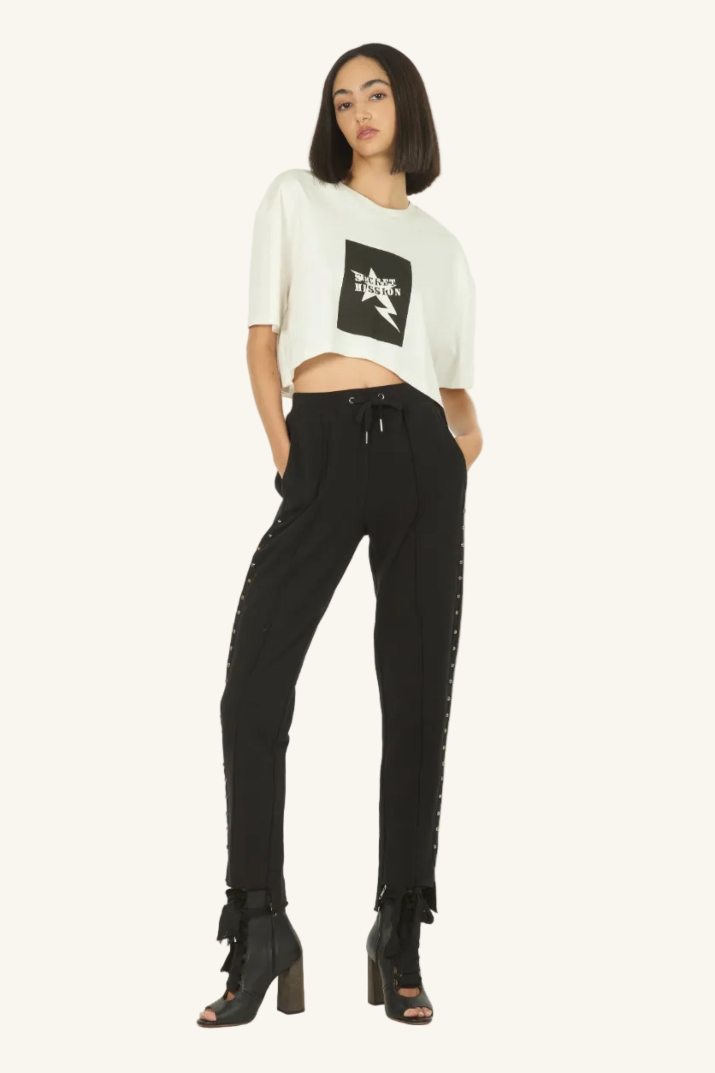 Sadye Sweatpants with Studs - 100% Organic Cotton – SECRET MISSION BOUTIQUE