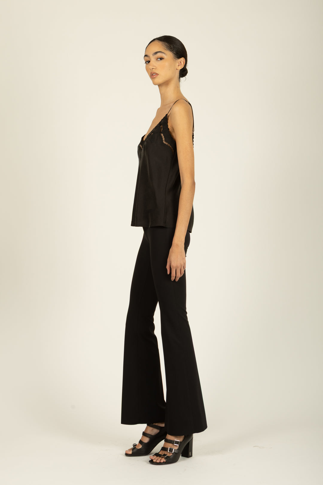 Wimberly Cami - Black- 100% Organic Sand-Washed Silk