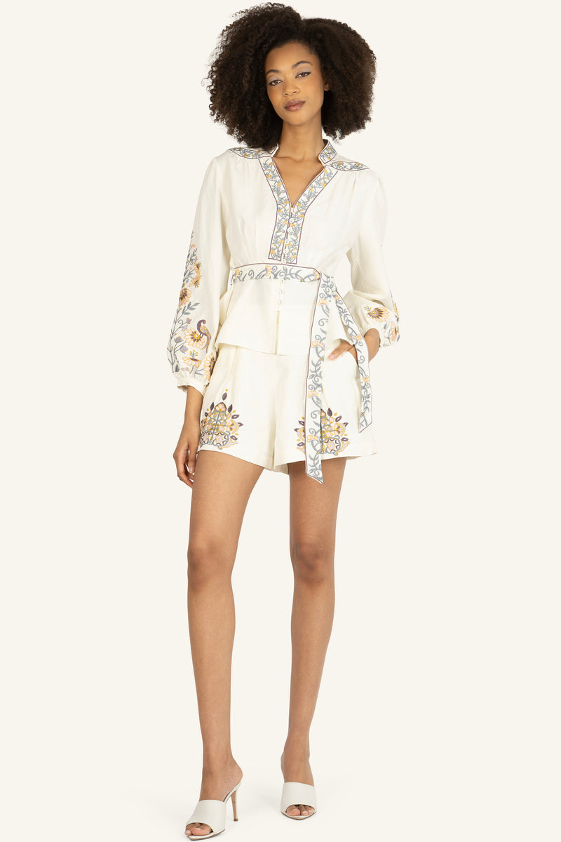 Faye Shorts - Silk Linen