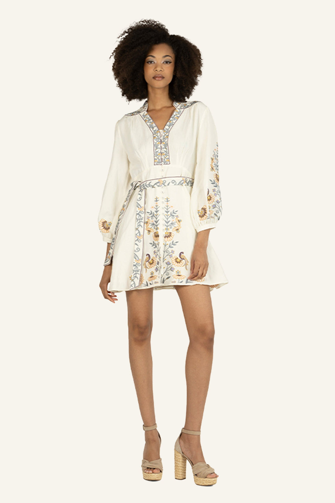Amelia Dress - Silk Linen with Embroidery SECRET MISSION BOUTIQUE Amelia Dress - Silk Linen with Embroidery SECRET MISSION BOUTIQUE
