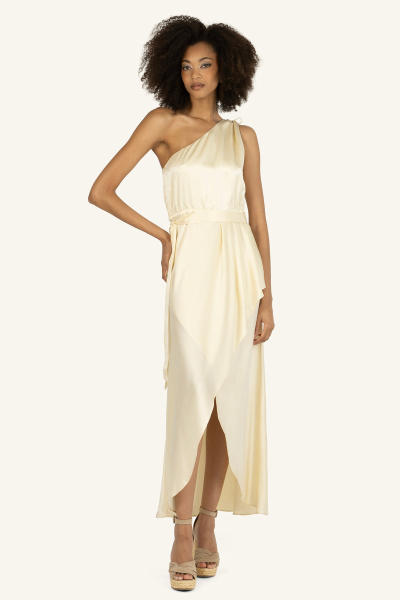 Amina Belted Dress - 100% Sand-Washed Silk