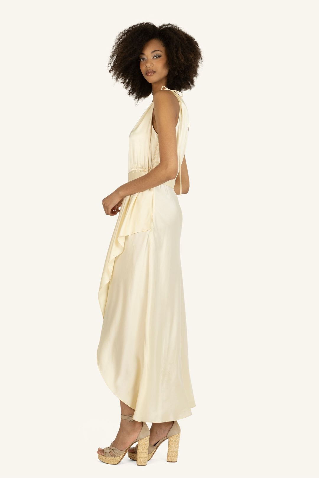 Amina Belted Dress - 100% Sand-Washed Silk