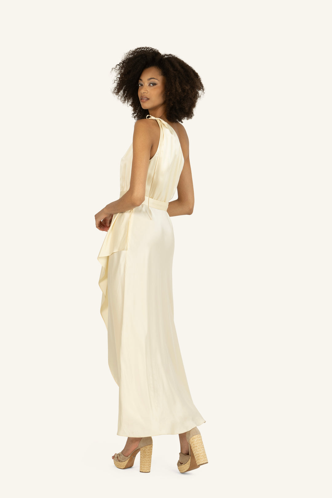 Amina Belted Dress - 100% Sand-Washed Silk