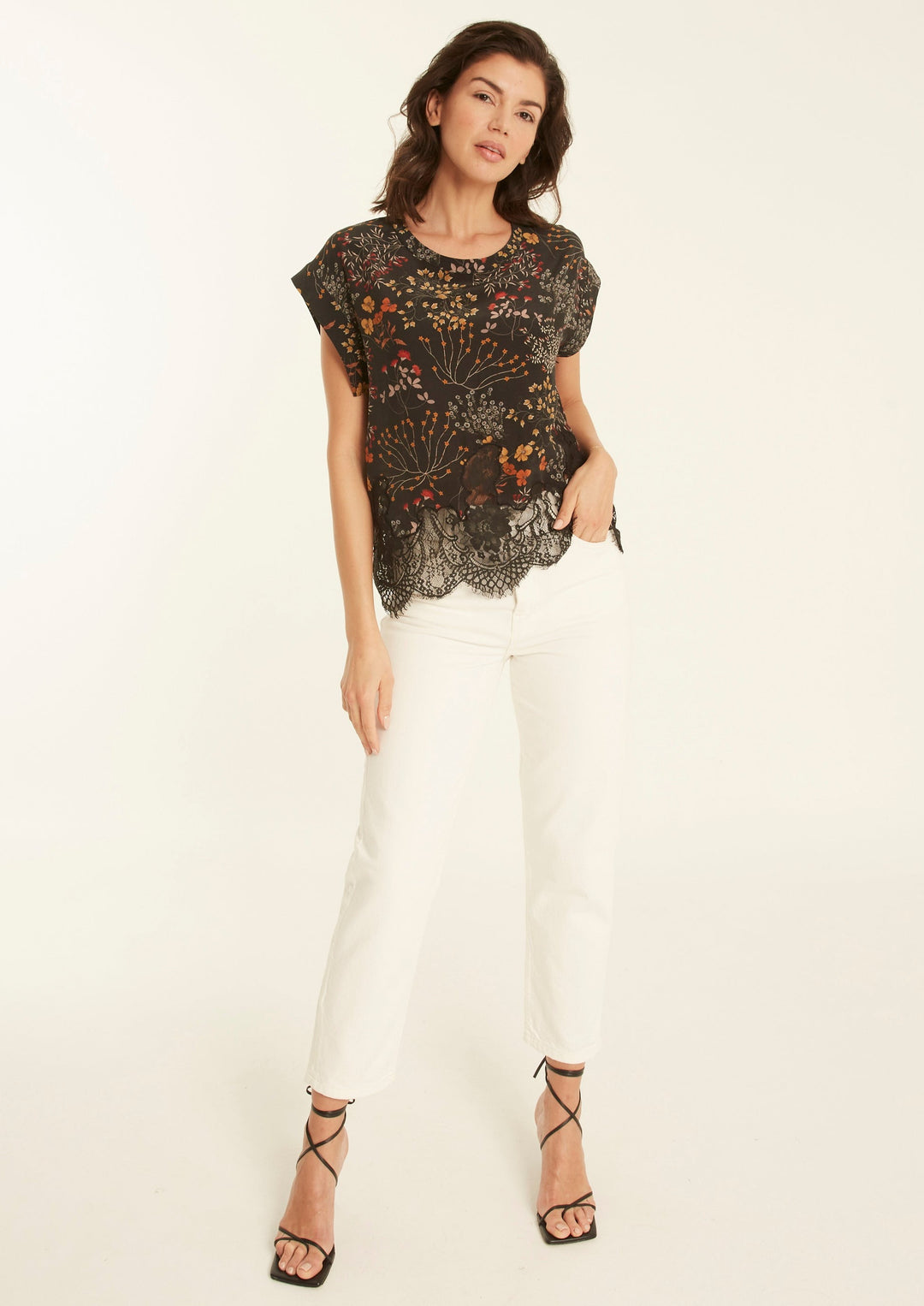 Paisley Top - Wildflower in Black